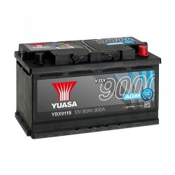 Аккумулятор Yuasa YBX 9000 AGM Start Stop 80Ah R+ 800A